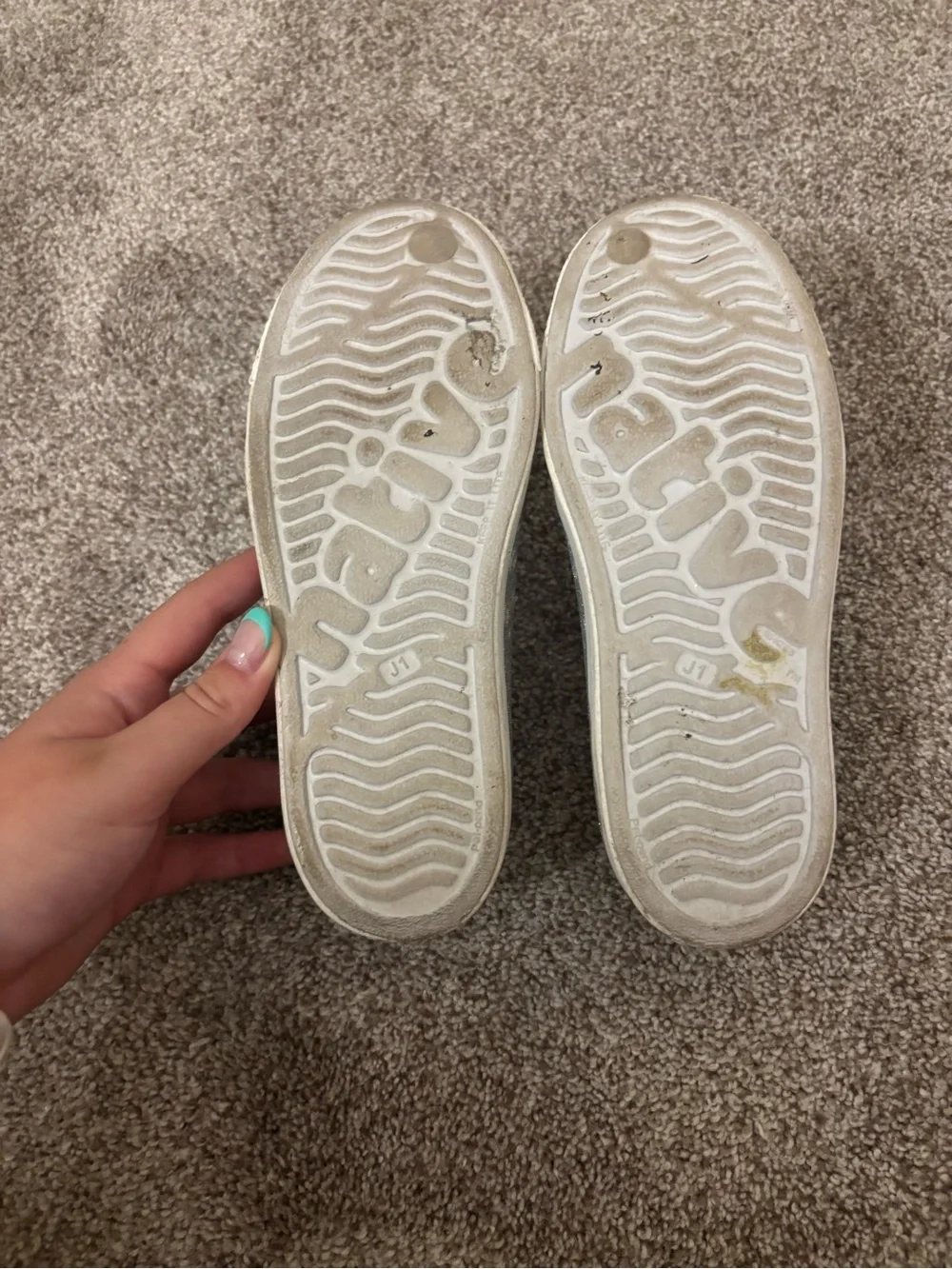 J1 Native Silver Glitter Jefferson Slip-On Kids Shoes